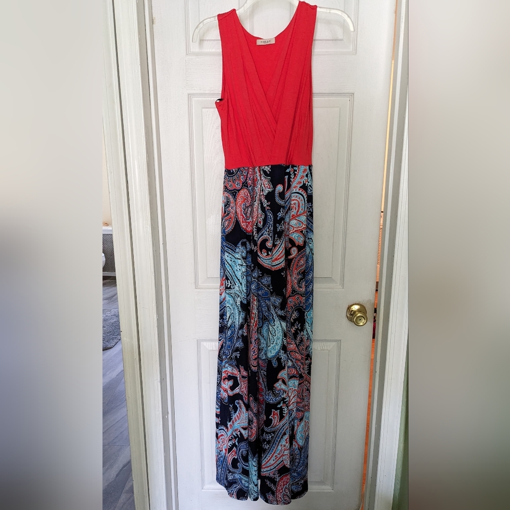 Gilli maxi v neck dress